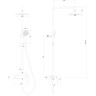 Душевая система LEMARK BRONX LM3760GM, 226 мм